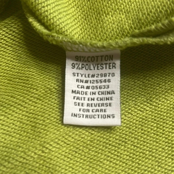 HABITAT green oversized, pullover ,NWT .sea shell,casual, PTP 19.5  and 22.5” - Picture 12 of 13